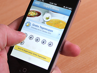 Mobile App app food ios iphone mobile restaurants stamps