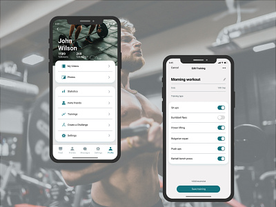 Screens for fitness app app app design application design icon sport toggle ui ux