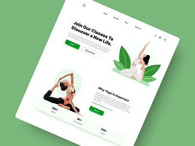 Yoga Website Landing page design branding business design exercise graphic design homepage landing page landing page design landingpa tanviruiux webdesign webpage yoga yogacourse yogahompage yogalanding page yogaworkout