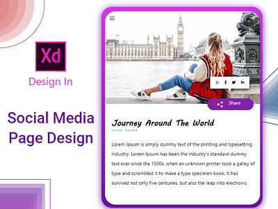 Social Media Page Design | Design In Adobe XD design design in adobe xd page design social media design social media page design webdesign