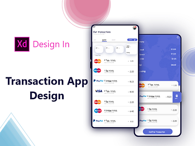 Transaction App Design | Design In Adobe XD app design in adobe xd page design transaction app transaction history