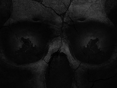 Skulleyes cd cracked dark metal skull