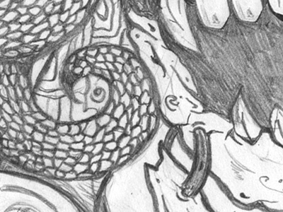 Etid chain etid idea metal pencil punk rock sketch skull snake wood