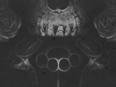 Gn2 branding dark knuckleduster photoshop skull snakes teeth texture