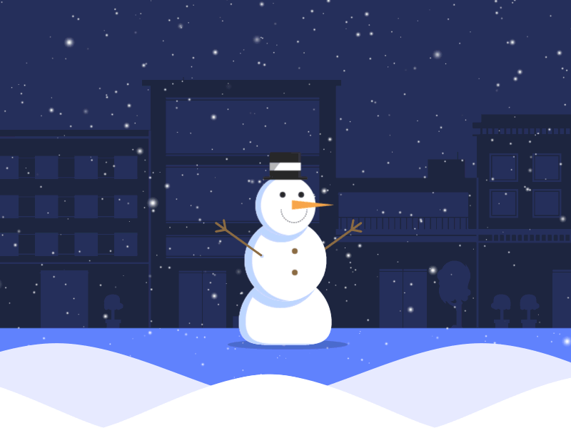 Happy Holidays - Snowman christmas city fireworks frosty holidays snow snowman
