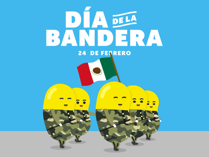 Dia de la Bandera animation bandera dia de la bandera flag flag day gif jellybean mexico