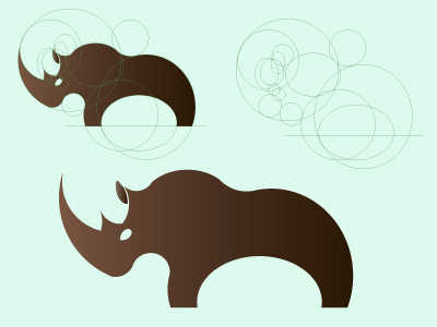 Rhino animal design illustration logo rhino rhinoceros