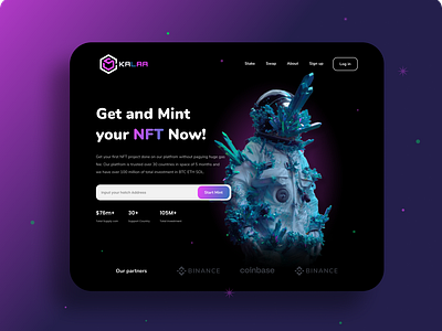 NFT Landing Page Design.