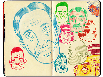 Faces in my sketchbook contreras drawing face illustration juan sketchbook