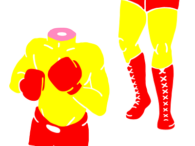 Beheaded boxer box boxing contreras drawing illustration illustrator juan
