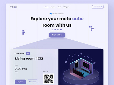 Cubnion - NFT Marketplace Landing Page