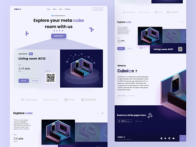 Cubnion - NFT Marketplace Landing Page