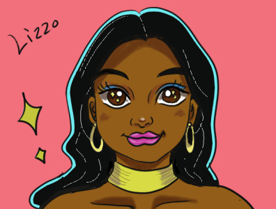 Lizzo in cartoon style artwork cartoon design illustration