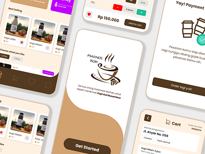 Coffee Ordering Mobile App Concept app design illustration mobile ui uiux ux