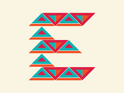 Tribal E alphabet decorative e geometric graphic graphic design lettering ornamental triangles tribal type typography