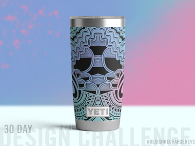 Gneural Debbie Clapper Yeti 20oz Tumbler Concept 7 Dribbble abstract art art licensing branding concept design doodle drawing geometric hand drawn illustration motif op art packaging design pattern pattern design surface design symmetrical textile design tribal urban art weird