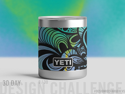 Proposed custom YETI design 9/30 abstract art art licensing branding design concept drawing freehand graffiti hand drawn illustration op art packaging design packaging mockup pattern pattern design procreate procreate art psychadelic surface design textile design urban art