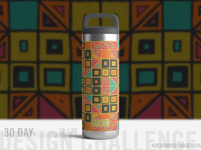 Proposed custom YETI design 18/30 abstract abstract art branding design drawing freehand geometric geometric illustration hand drawn illustration op art packaging design packaging mockup pattern pattern design patterns surface design textile design triangles tribal