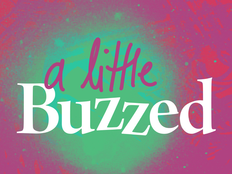 A Little Buzzed Logo Concept 2 podcast art banner graphicdesign identity key art podcast logotype typography design branding abstract art logo