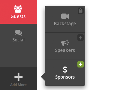 Add More Functionality buttons icons nav navigation