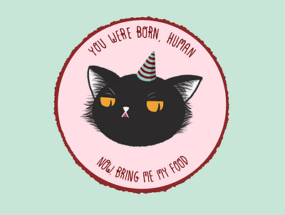 Birthday cat birthday birthday card cat illustration