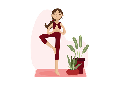 Yoga illustrator vector vector art vector illustration yoga yoga pose