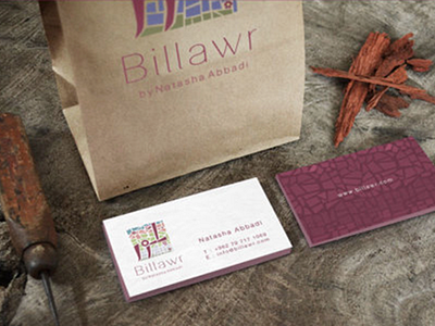 Billawr | Handmade Mosaic art bags brand card logo mockup mosaic