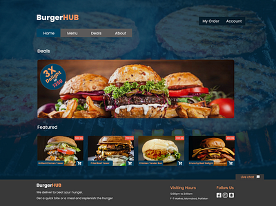 BurgerHUB - Website Design design typogaphy uxdesign