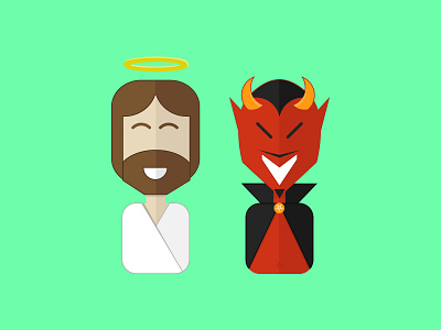 The Doooobie Brothers character devil jesus satan vector