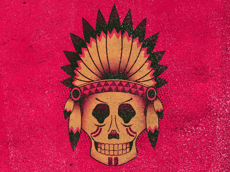 Skull Jammin distress headdress illustrator skulls