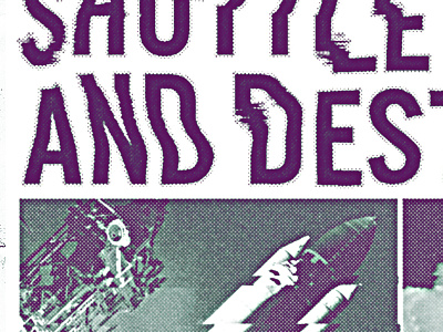 Shuttle Destroyed album halftone liner notes lyrics news clipping