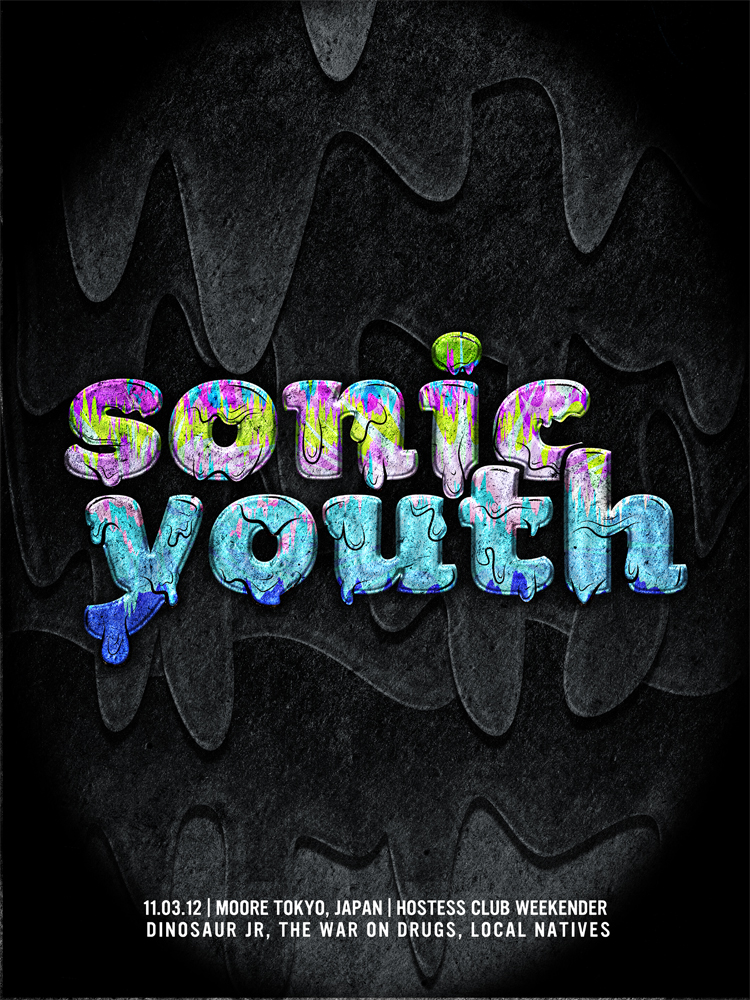 Sonic Youth Tour Poster by Micah Sedmak on Dribbble