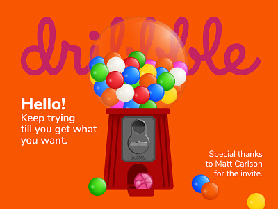 Hello Dribbble Gumball