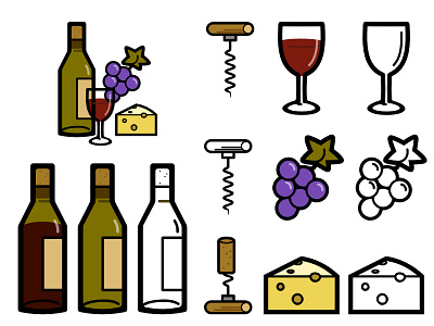 Wine Icons color icons icon wine wine icons