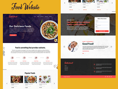 Food website branding web