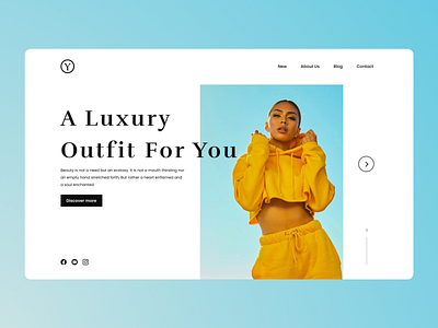 Clothing Website Design blue clothing design figma ui ux website
