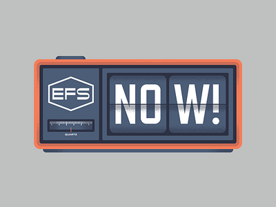EFS Now | Flip Clock Logo brand clock illustration logo design retro video vintage