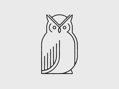 Owl Mark branding illustration line art logo logomark owl