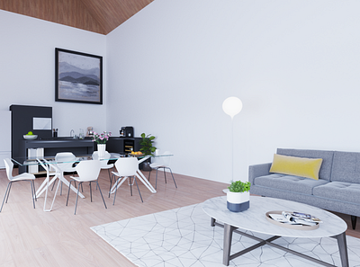 Modern cottage 3d architecture design render