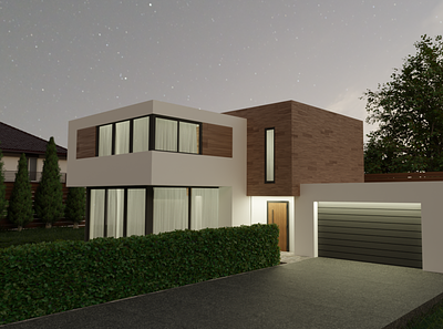 Modern House 3d architecture design render