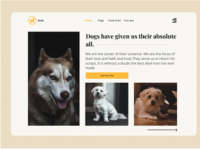Dog :: Website design clean custom design designer ui ui designer uidesign webdesign website website builder website concept website design websites