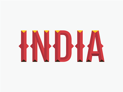 India custom exotic india lettering signpainting typography vector