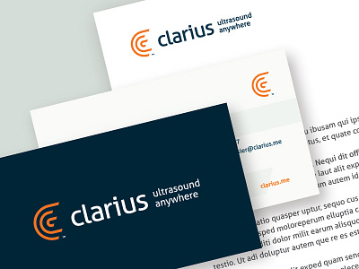 Things are coming together clarius identity logo ultrasound