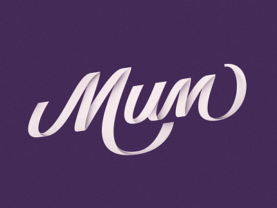 Shout out to Mum day elegant lettering mom mothers mum ribbon script texture type