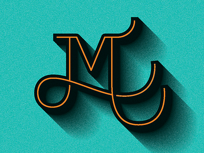 M is for... bright cap drop elegant fun letter m script shadow texture type