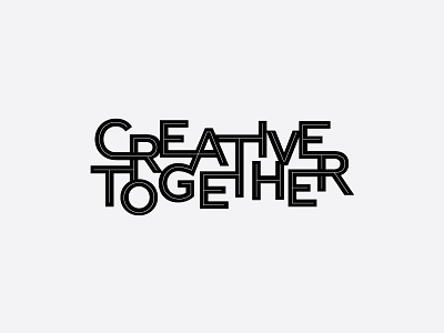 Creative Together art deco logo logotype odd strange type
