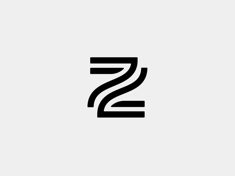 Brought to you by the letter Z branding drop cap letter logo monogram typography z