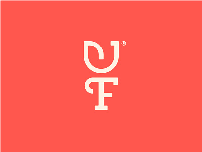 UF / Flowers f flowers icon logo mark monogram simple type u