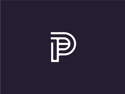 Bent P abstract benches bent branding identity logo mark monogram p railings