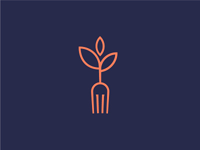 Fresh Food branding fork icon logo mark new york paris plant vancouver